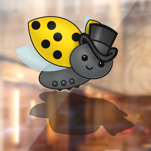 Groundhog Day Ladybug Raamsticker (Vel 2)