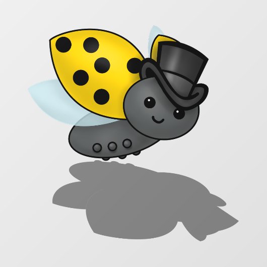 Groundhog Day Ladybug Raamsticker (Vel)