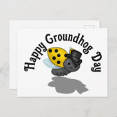 Groundhog Day Ladybug T-Shirt Briefkaart (Voorkant / Achterkant)