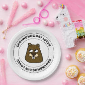 Groundhog Day Lover Papieren Bordje (Feest)
