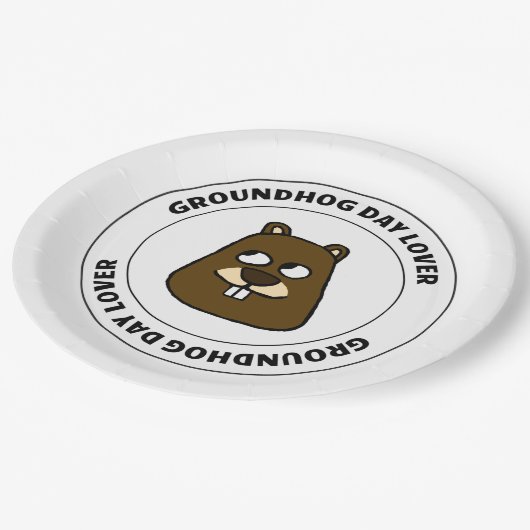 Groundhog Day Lover Papieren Bordje (Gekanteld)