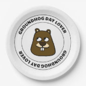 Groundhog Day Lover Papieren Bordje (Voorkant)