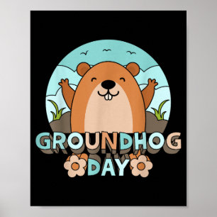 Groundhog Day Mannen Vrouwen Retro Vintage 60s 70s Poster