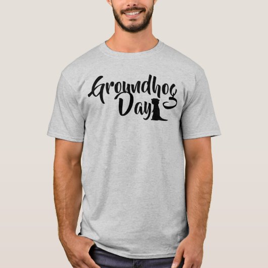 Groundhog Day met grondhog Shadow T-shirt (Voorkant)