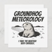 Groundhog Day-meteorologie Feestdagenkaart (Voorkant / Achterkant)