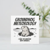 Groundhog Day-meteorologie Feestdagenkaart (Staand voorkant)