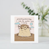 Groundhog Day-meteorologie Feestdagenkaart (Staand voorkant)