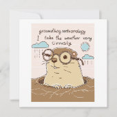 Groundhog Day-meteorologie Feestdagenkaart (Voorkant)