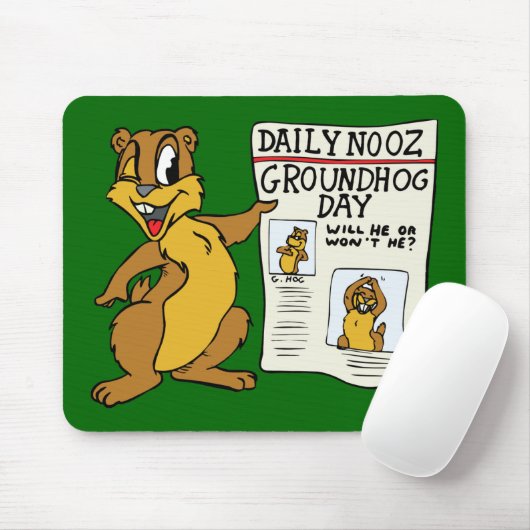 "Groundhog Day News" MousePad Muismat (Met muis)