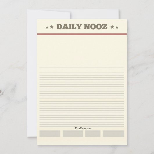 Groundhog Day Nooz-uitnodiging Kaart (Achterkant)