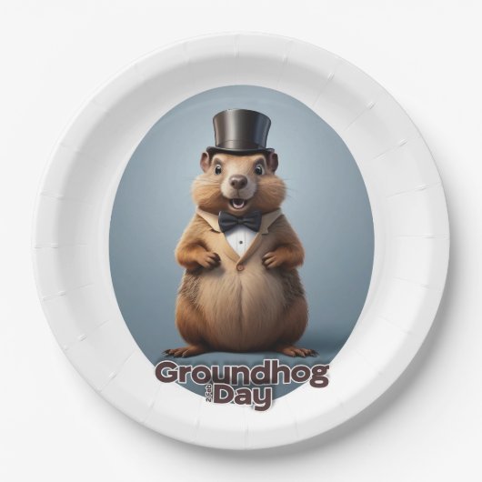 Groundhog Day Papieren Bordje (Voorkant)