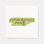 Groundhog Day papieren servetten (Voorkant)