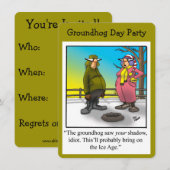 Groundhog Day Party Humoureuze uitnodigingen (Voorkant / Achterkant)
