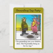 Groundhog Day Party Humoureuze uitnodigingen (Voorkant)