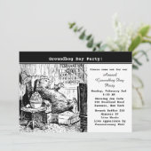 Groundhog Day Party Invitation Kaart (Staand voorkant)