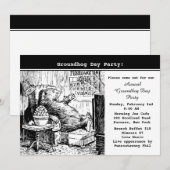 Groundhog Day Party Invitation Kaart (Voorkant / Achterkant)
