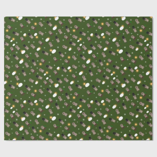 Groundhog Day-patroon Cadeaupapier (Vlak)