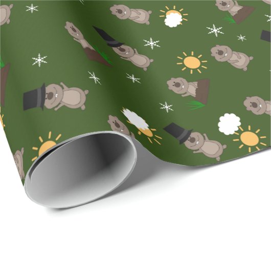 Groundhog Day-patroon Cadeaupapier (Rol Hoek)