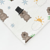 Groundhog Day-patroon Fleece Deken (Hoek)