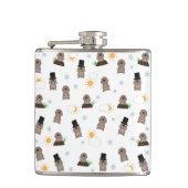 Groundhog Day-patroon Heupfles (Voorkant)