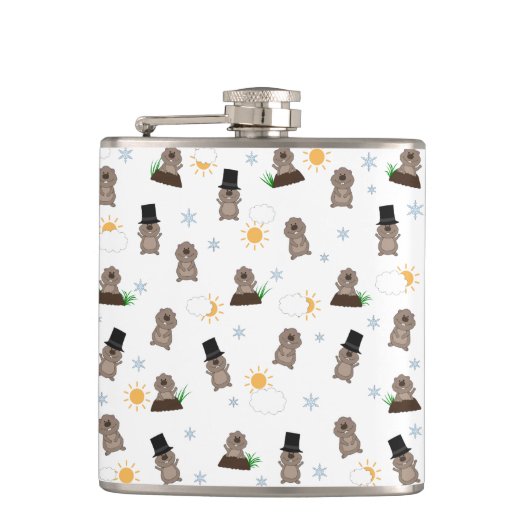 Groundhog Day-patroon Heupfles (Voorkant)