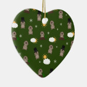 Groundhog Day-patroon Keramisch Ornament (Rechts)