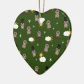Groundhog Day-patroon Keramisch Ornament (Links)