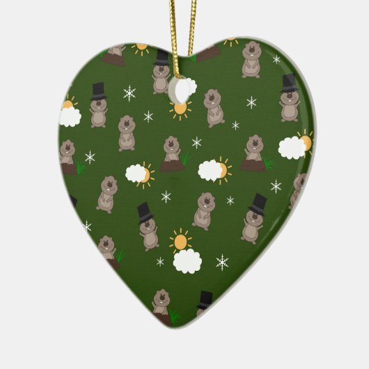 Groundhog Day-patroon Keramisch Ornament (Links)