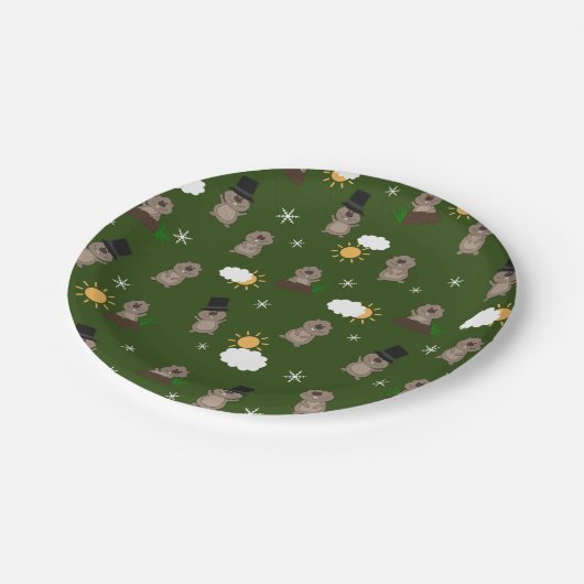 Groundhog Day-patroon Papieren Bordje (Gekanteld)