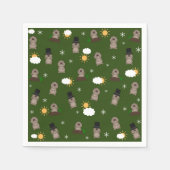 Groundhog Day-patroon Servet (Voorkant)
