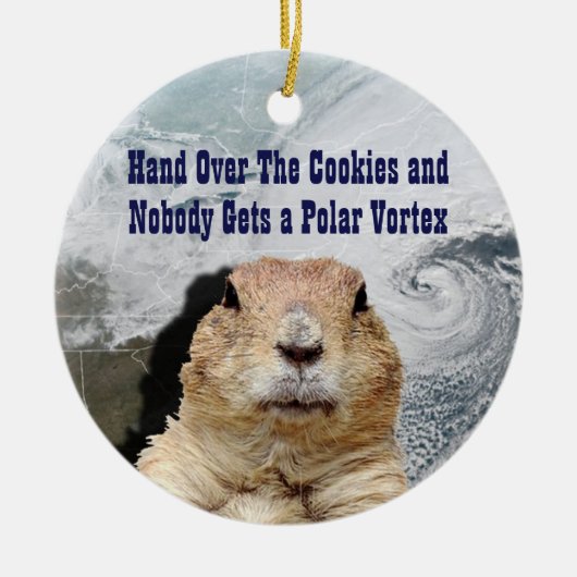 Groundhog Day Polar Vortex Keramisch Ornament (Voorkant)