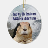 Groundhog Day Polar Vortex Keramisch Ornament (Links)