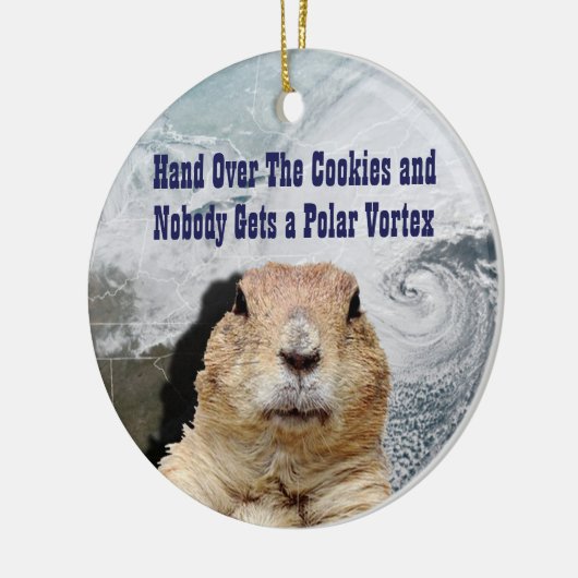 Groundhog Day Polar Vortex Keramisch Ornament (Links)