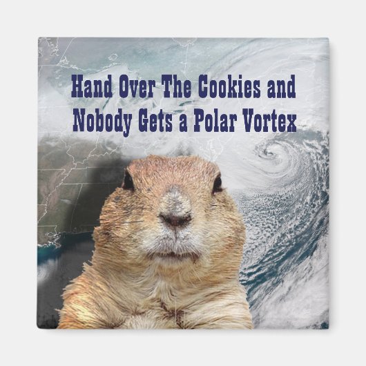 Groundhog Day Polar Vortex Magneet (Voorkant)