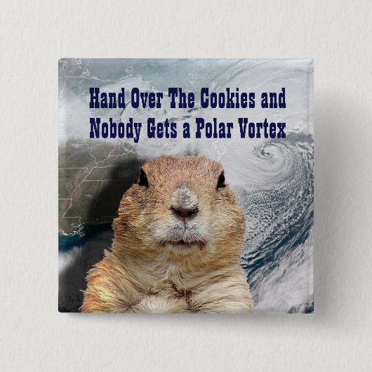 Groundhog Day Polar Vortex Vierkante Button 5,1 Cm (Voorkant)