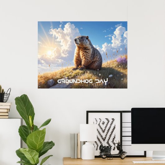GROUNDHOG DAY POSTER (Thuiskantoor)