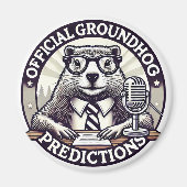 Groundhog Day Preditions - Meteo Marmotte Magneet (Voorkant)