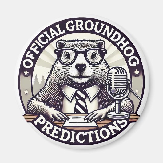 Groundhog Day Preditions - Meteo Marmotte Magneet (Voorkant)