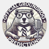 Groundhog Day Preditions - Meteo Marmotte Ronde Sticker (Voorkant)
