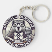 Groundhog Day Preditions - Meteo Marmotte Sleutelhanger (Achterkant)