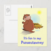 Groundhog Day Punxsutawney Briefkaart (Voorkant / Achterkant)