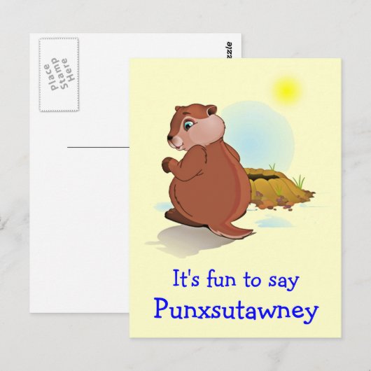 Groundhog Day Punxsutawney Briefkaart (Voorkant / Achterkant)