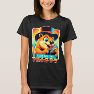 Groundhog Day Respecteer De Schaduw Grappige Humor T-shirt