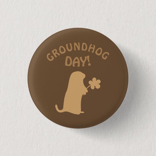 Groundhog Day Ronde Button 3,2 Cm (Voorkant)