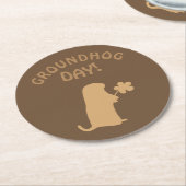 Groundhog Day Ronde Kartonnen Onderzetter (Gebogen)