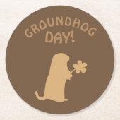 Groundhog Day Ronde Kartonnen Onderzetter (Voorkant)