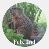 Groundhog Day Ronde Sticker (Voorkant)