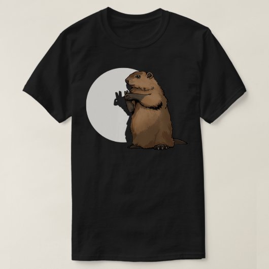 Groundhog Day Shadow Puppet Funny Gift T-shirt (Design voorkant)