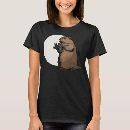 Groundhog Day Shadow Puppet Funny Gift T-shirt (Voorkant)