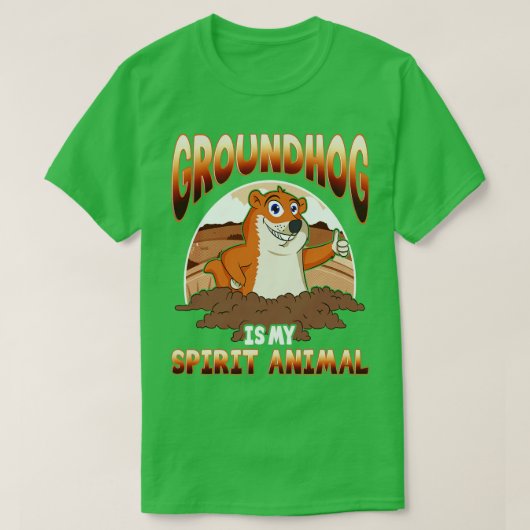 Groundhog Day Spirit Animal T-shirt (Design voorkant)